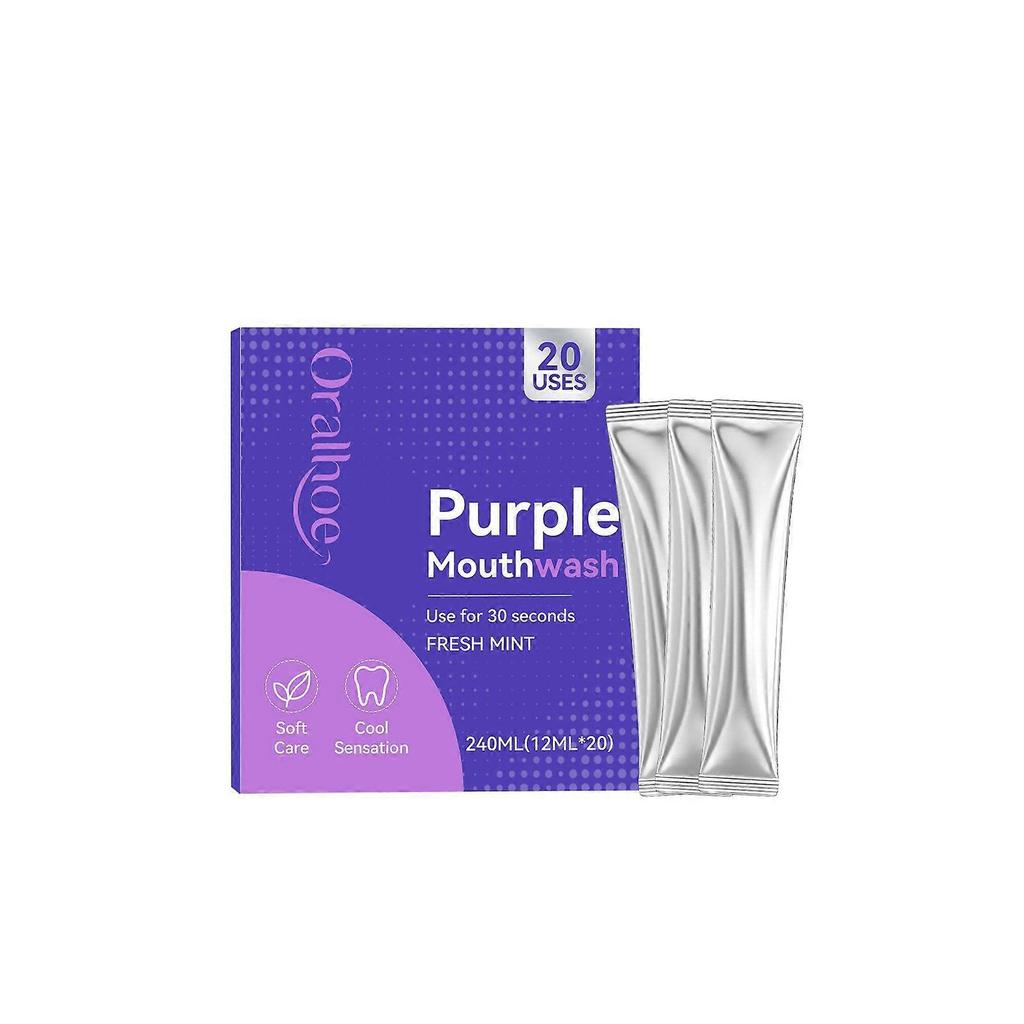 Collutorio Viola Menta Fresca, 20 Bustine Monouso (240ml Totale)