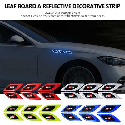 For Car Reflective Badge Auto Side Body Fender Safety Warning Sticker CHR Land Cruiser RAV4 Camry Fortuner Venza