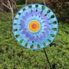 1 Piece Colorful Double Layer Stakes Windmill Exquisite Garden Wind Spinner Yard Decoration For Kid Outdoor Gatherings Lawn