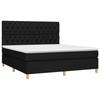 Exclusive House - Bed Slat Base with Mattress Black 160x200 Cm Fabric