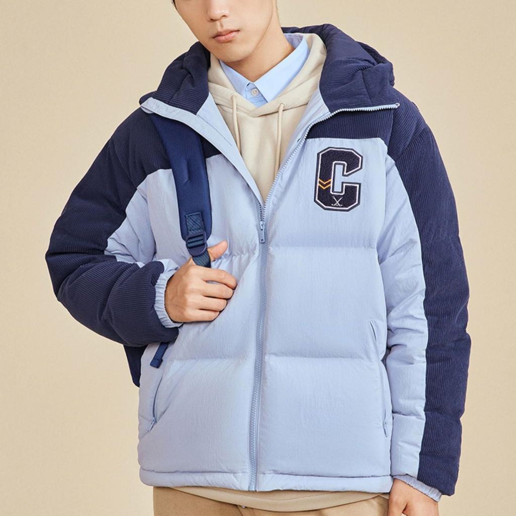 ANTA Life Collection Down Jackets Men's Blue Hooded Thickened Other 152248905-3