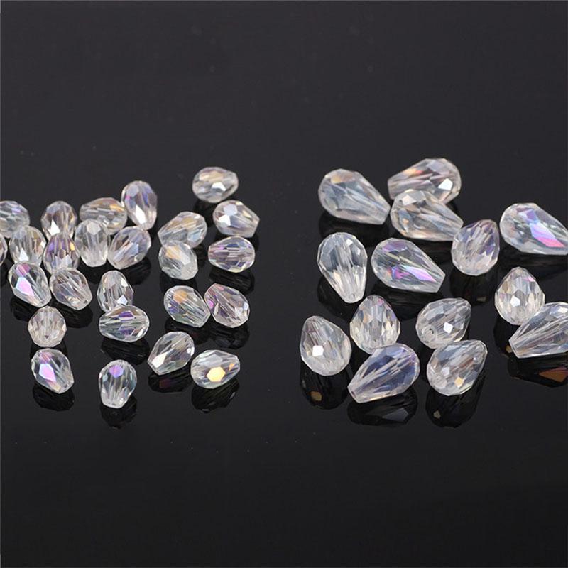 

50 шт. прозрачные граненые стеклянные бусины-разделители «сделай сам» для хрустального кулона, ожерелья, браслета, изготовления ювелирных изделий