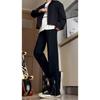 Black Willow Elastic Jeans Men's American High Street Autumn and Winter Pants Thick Legs Buttocks Big Skinny Scimitar Pants