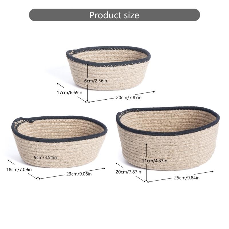 Multipurpose Handmade Cotton Rope Storage Baskets for Decoration and Storage Versatile Organizers Home Accessory