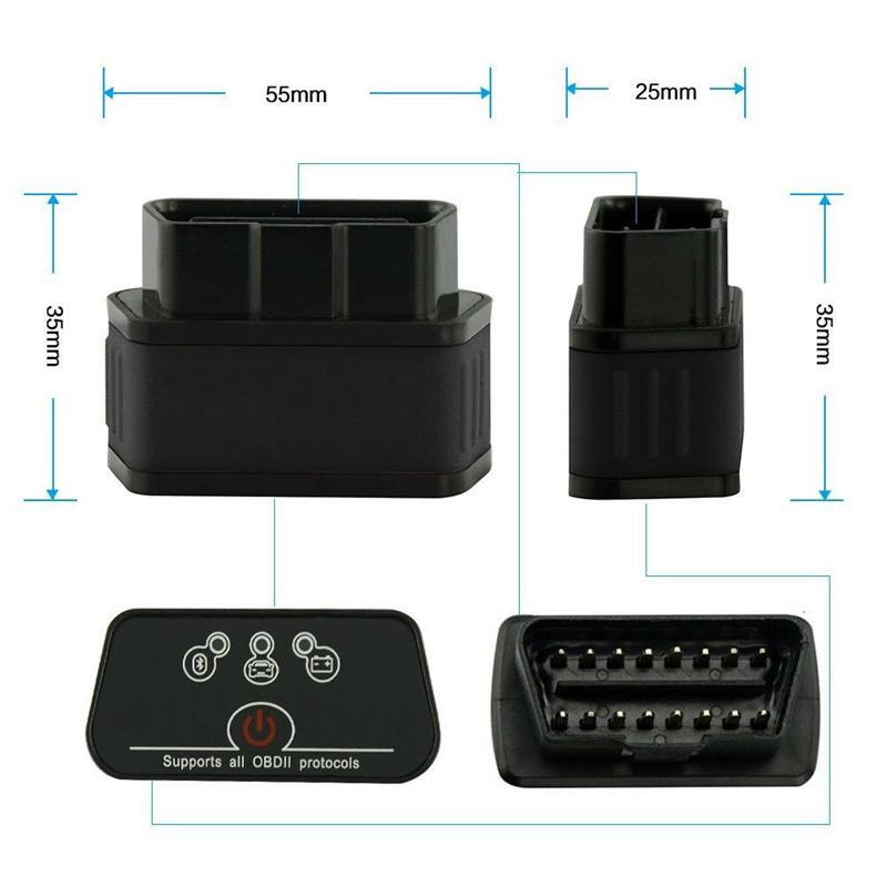 ODB2 OBDII Bluetooth Car Diagnostic Scanner Code Reader Tool For Android