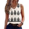 Womens Tank Tops Sleeveless Loose Fit Tops V Neck Pleated Shirts Basic Tees