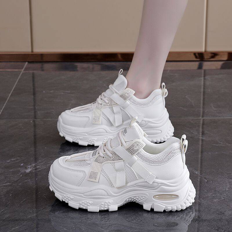 Autumn new dad mesh thick-soled trendy breathable heightening sports shoes college style casual shoes