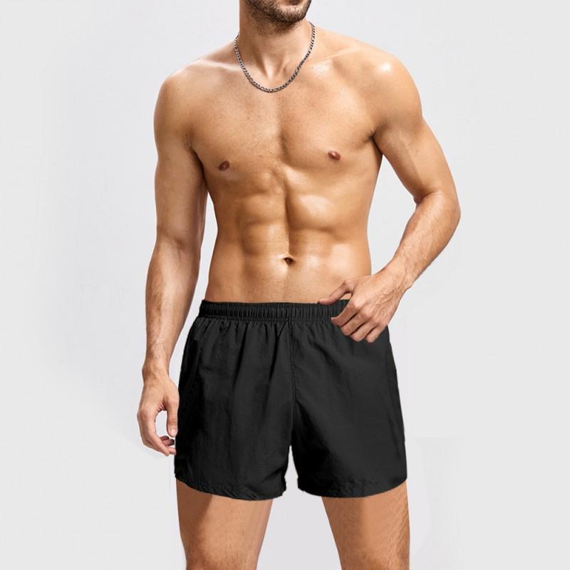 Mens Quick-Dry Swim Trunks Surfing Beach Vacation Casual Shorts With Mesh Lining