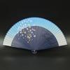 Mengyilian Chinese Style Cherry Blossom Fan Black Cheongsam Han Dynasty Archaic Folding Fan Dance Bamboo Foldable Japanese Style Chinese Folding Fan