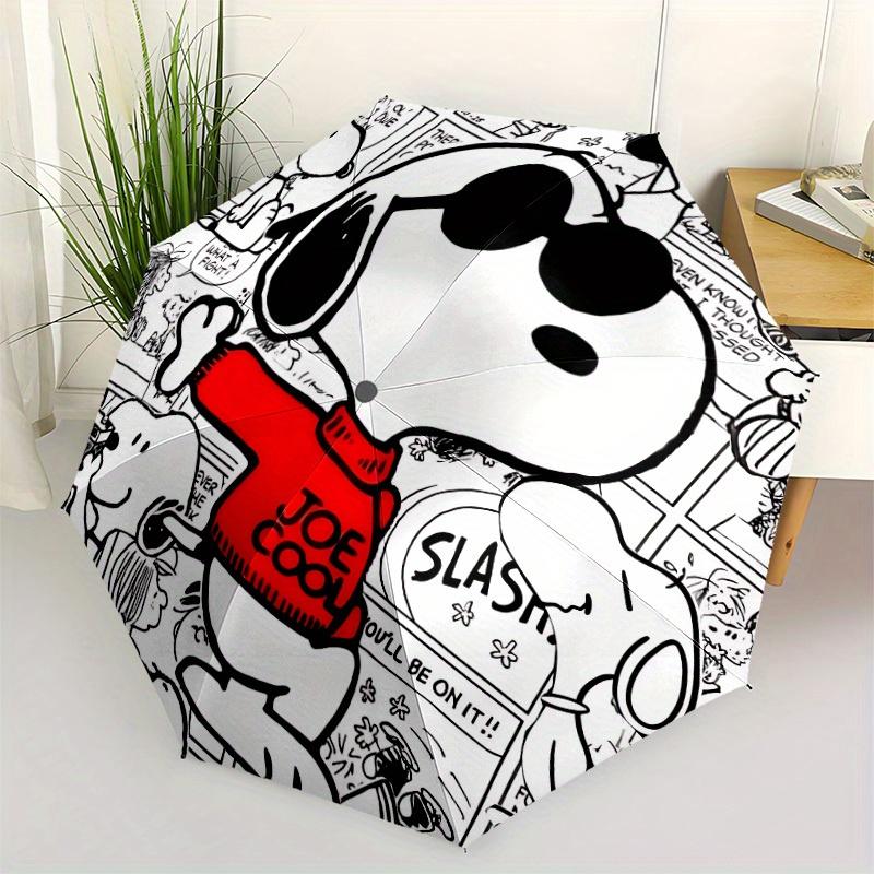 1pc Snoopy Cool Windproof Automatic Umbrella, Portable Folding Design, Lightweight for Women/Men215