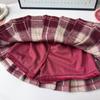 Girls' Chinese Style Winter Coat & Pleated Skirt Set - AWA889