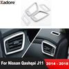 Car Front Air Condition Vent Outlet Cover Trim For Nissan Qashqai J11 2014 2015 2016 2017 2018 Matte Interior Accessories