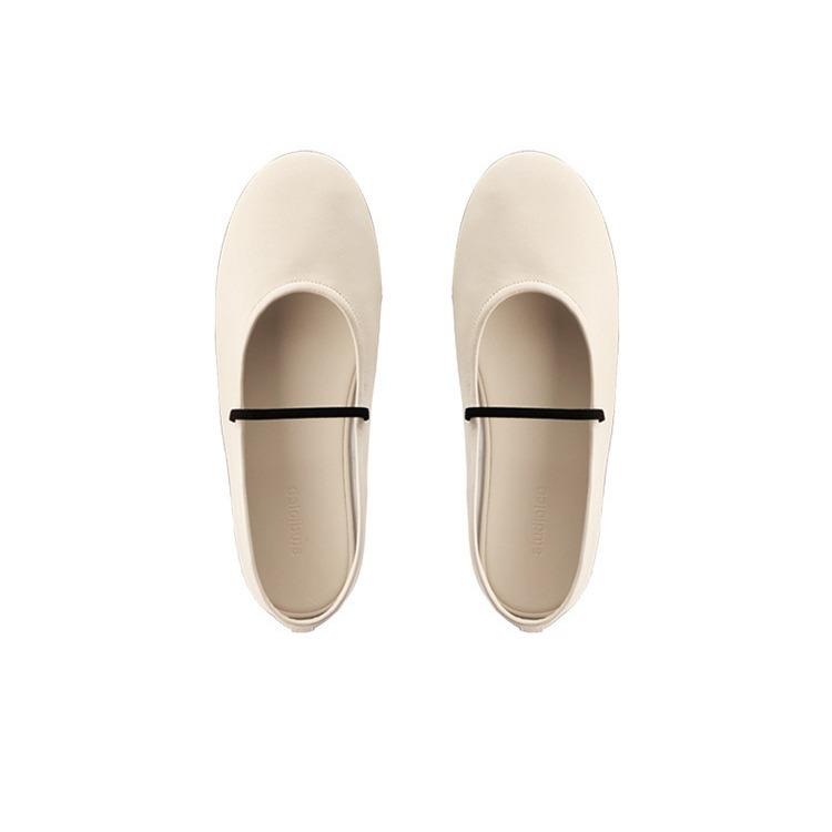 Studiolee quiet afternoon~ soft face round head light mouth thin word with flat Mary Jane shoes
