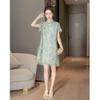 Women's New Chinese Style Embroidered Short Sleeve Dress