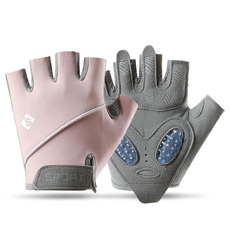 Sports Gloves for Women Outdoor Training Wrist Guards Anti Slip Liquid Silicone Protection Yoga Gym Half Finger Cycling Gloves