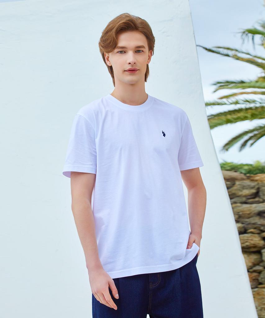 USPOLOASSN Cotton Short Sleeve Round Neck T-Shirt_4 Colors