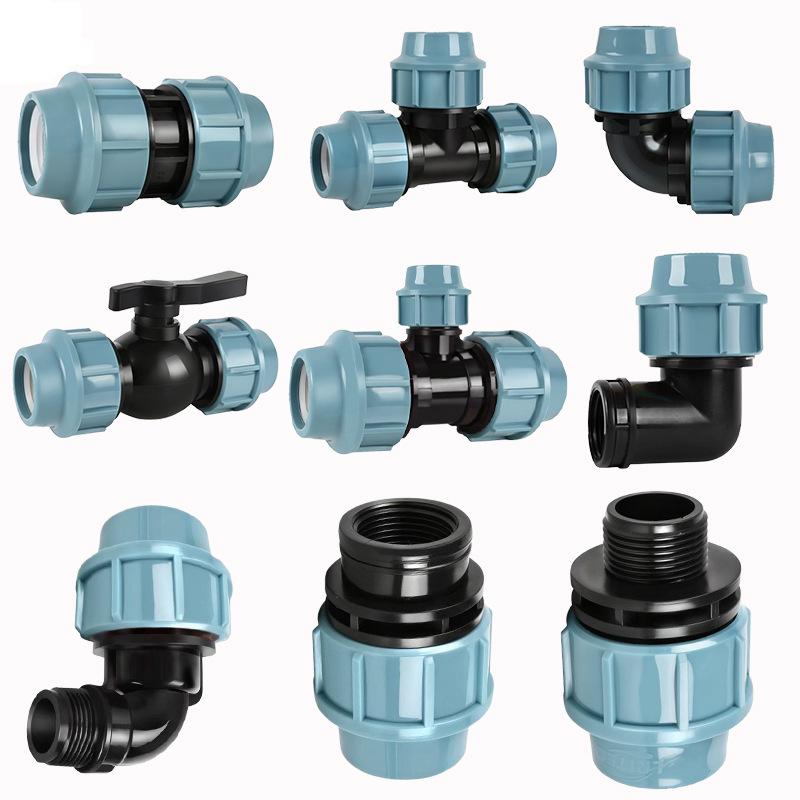 Quick Connect PE Pipe Fittings: Live Joint Tee, Elbow, Ball Valve - No Hot Melt Required