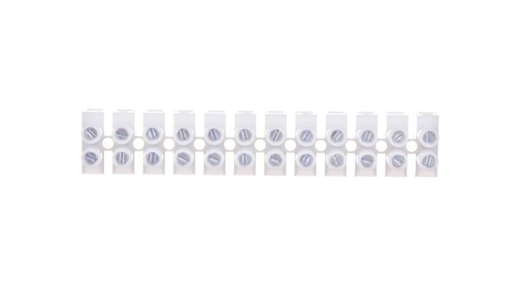 Threaded Terminal Block 1.5mm2 12-Track Polyamide Pa66 With White Washer Lpa12-1.5 89091110