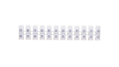 Screw Terminal Block 1.5mm2 12-Way Polyamide PA66 With Washer White LPA12-1.5 89091110
