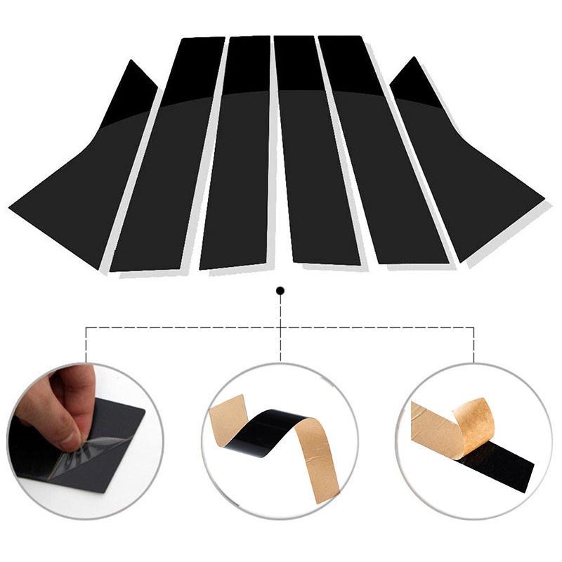 6pcs/set Car B Pillar Trim Stickers Window Column Post Decorative Cover Protective Film for Honda Accord Sedan 2018-2022