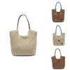 Woven Summer Beach Bag With Butterfly Knot For Casual Day Trips