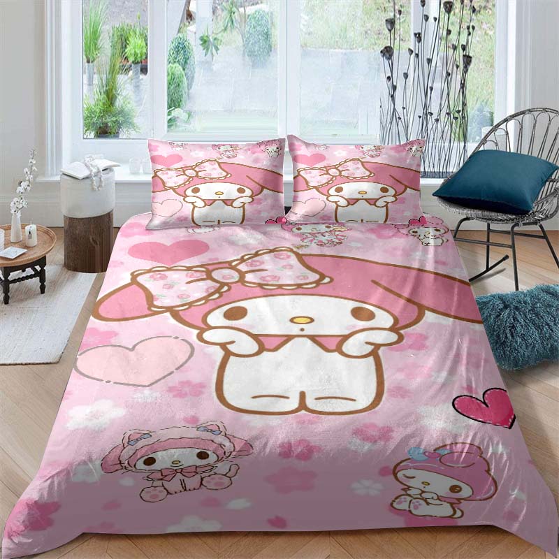 

Cartoon My Melody soft and comfortable duvet cover, children s bedding set gift, extra large size, multiple sizes available. 135x200cm