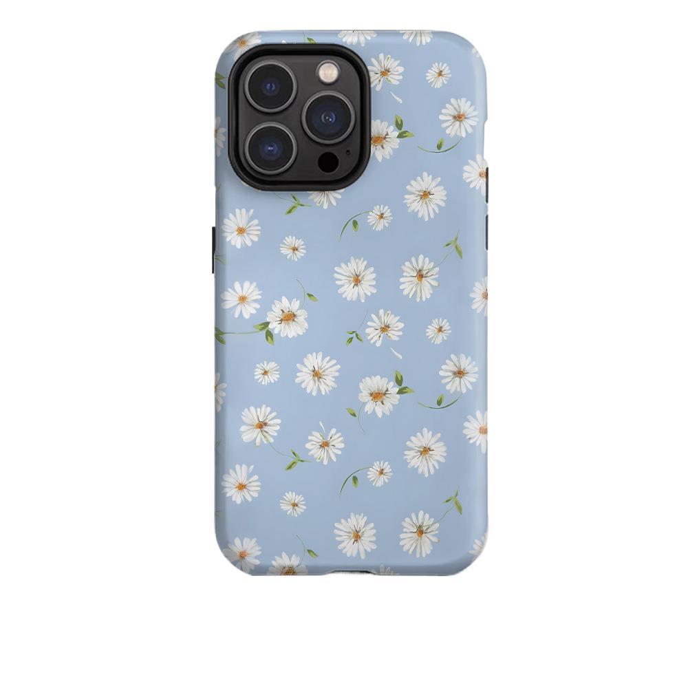 French Small Fresh Flower iPhone 15 Mobile Phone Case Production Daisy 14PROMAX Matte Protective Case 16E