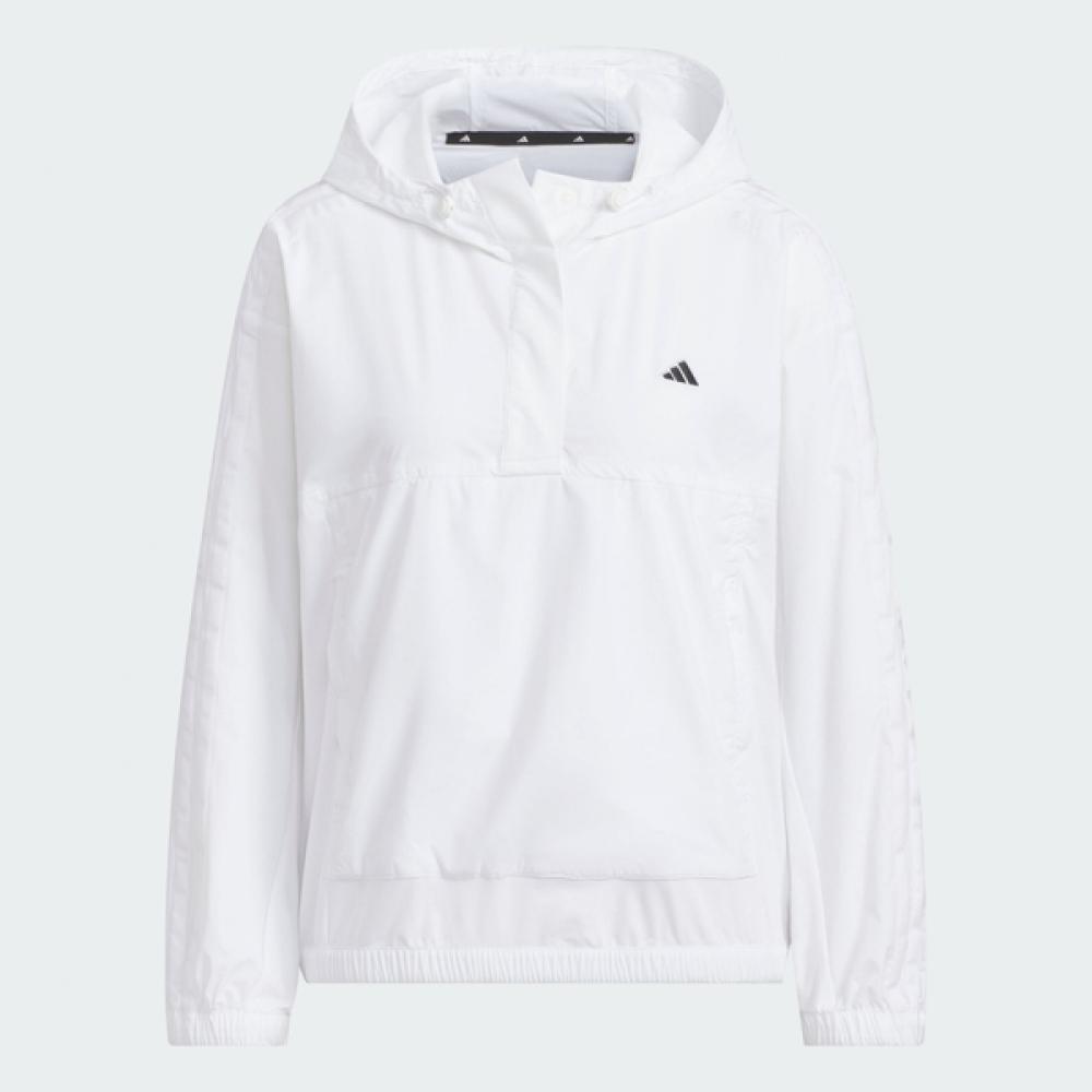 AdidaS Women S Striped Long Sleeve Hooded Anorak Jacket Kd7200 KD7200 (white)/XS (85)