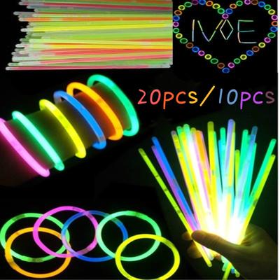 Fluorescent Stick Evening Concert  Fluorescent Stic  Disposable Luminous Rod 10 Pcs/20pcs Random