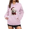 Women's Winter Christmas Printed Pullover Hooded Sweatshirt Fleece Long Sleeve Sweatshirt