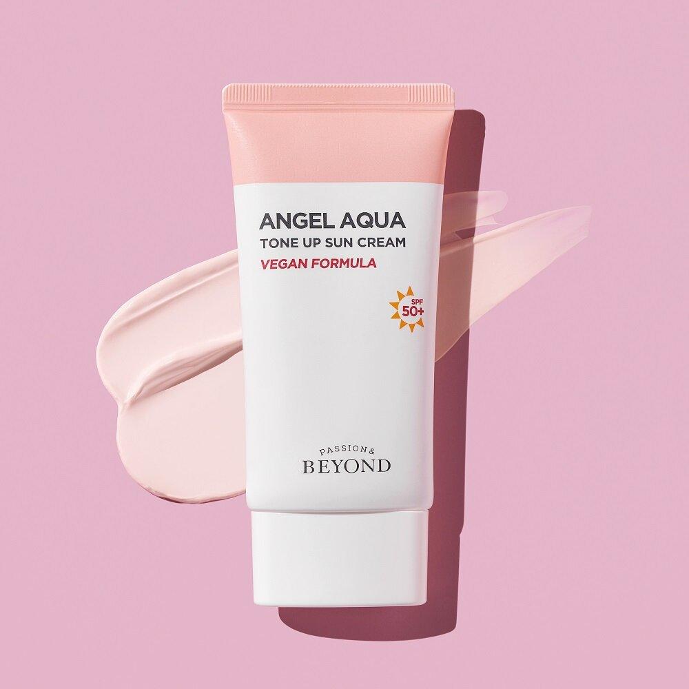 Beyond Angel Aqua Tone Up Krem przeciwsłoneczny 1+1 Zestaw specjalny (Weganin)
