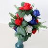 Memorial Grave Flower Saddles for Tombstone Artificial Cemetery Flower Bouquets with Vase for Graveyard Decoration