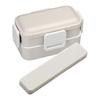 Skater Lunch Box, 2 Tiers, 600ml, Women's, Made in Japan, Dome-shaped Lid for Fluffy Filling, Lunch Box, Dishwasher Safe, Microwave Safe, Dull Gray