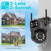 Neue EU 4K 8MP HD Wifi PTZ Kamera Outdoor 4MP Dual Objektiv Dual Screen AI Auto Tracking IP Kamera CCTV Audio Video Überwachung P2P iCSee