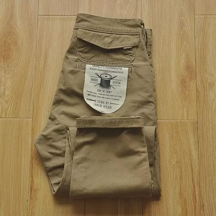2023 Men's American Retro Heavy-Duty Overalls: Dirt & Wear Resistant, Loose Straight Casual Pants