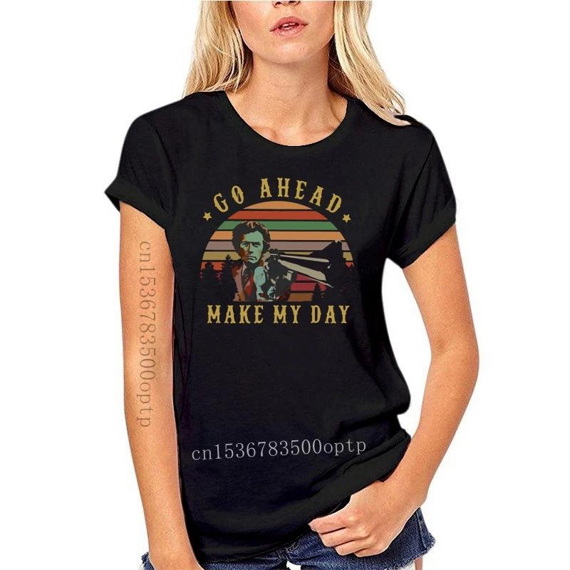 New Vintage Clint Eastwood Go Ahead Make My Day T-Shirt Black-Navy For Men-Women Superior Quality Tee Shirt