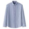 Camicia da uomo a righe in cotone Oxford a maniche lunghe con bottoni