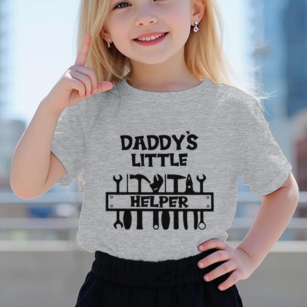 Daddys Little Helper Tshirt Soft ShortSleeve Tee Tool Graphic Cotton Baby Clothing Fathers Day Gift Girl Boy Clothes