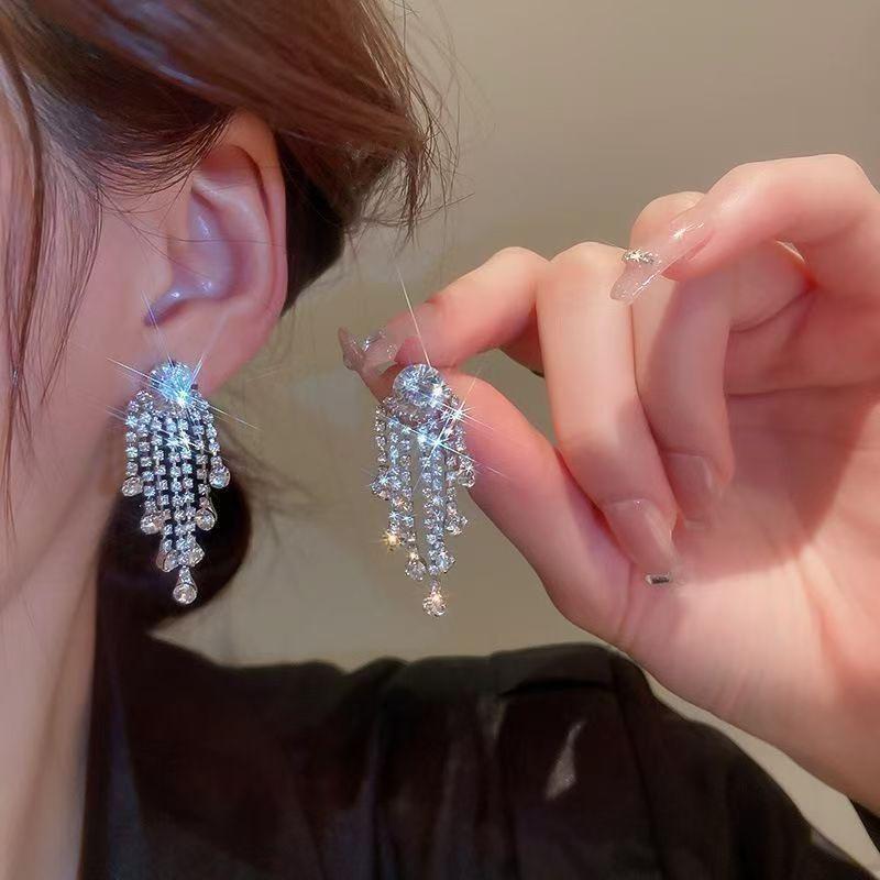 S925 Silver Tassel Earrings - 2025 Light Luxury, High-End Design for Women