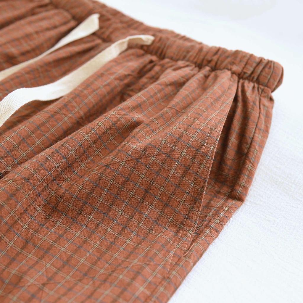 Damen Sommer Pyjama und Strandshorts aus reiner Baumwolle, gewaschen