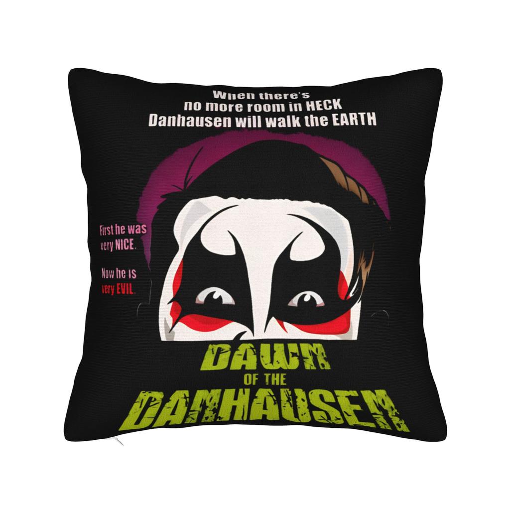 The Many Faces Of Danhausen Square Pillow Cases Cushion Covers Awesome Zipper Decorative Pillowcase for Home 40*40cm