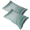 2pcs 75 X 150D Satin Pillowcase Soft Pillow Cover With Envelope Sealed Beddings Vert