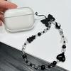 Korean Cute Black Bowknot Bear Phone Strap Charm Chain Knot Cellphone Lanyard Keychain Woman Girl Bag Camera Pendant For Case 1