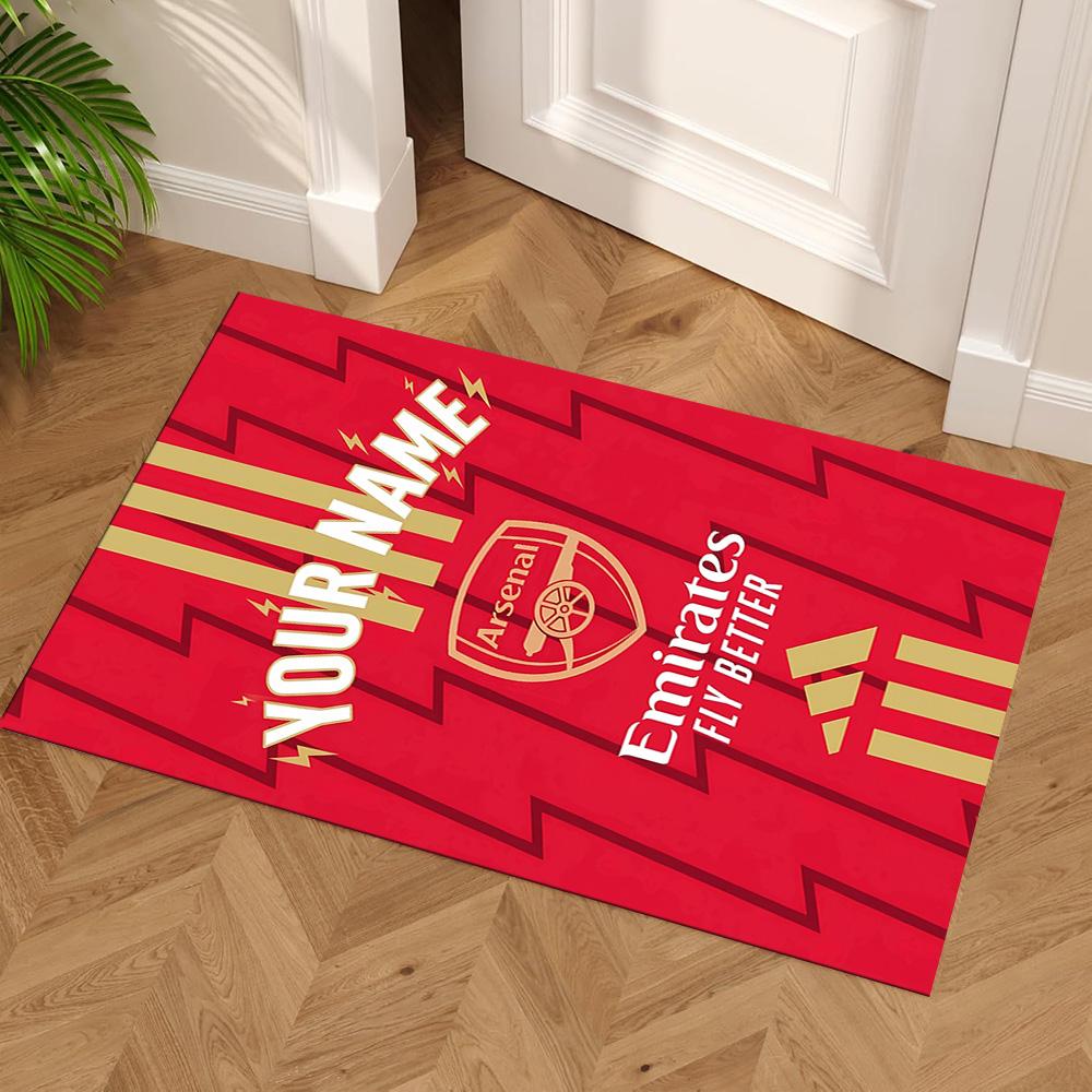 Arsenal F.c. Customize Text Area Rug Suitable for Dormitory Living Rooms Balcony Bedrooms Antislip Carpet Office home decor