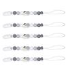 5Pcs Baby Pacifier Clip Food Grade Silicone Prevent Falling Easy To Clean Pacifier Chain for Toddler