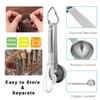 9Pcs Stainless Steel Measuring Spoons Scoop With Mini Whisk Stackable Baking Seasoning Spoon Coffee Tea Kitchen Measuring Tool