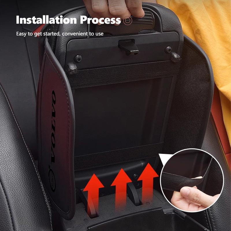 Car Armrest Box Protective Cover Leather Center Console Storage Pad For Volvo S60 S80 S90 C30 XC40 XC60 XC70 XC90 V40 V60 V90 T6