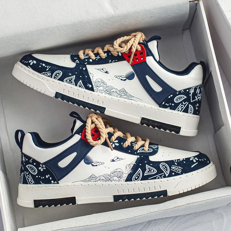 

Cashew flower board shoes men s shoes spring new breathable sports shoes men s youth and youth versatile casual trendy shoes 44