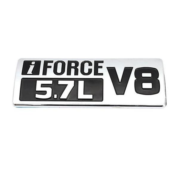 

iFORCE 5.7L V8 логотип автомобильные наклейки авто значок эмблема наклейки для игрушек/ota Tundra Prado Corolla Highlander Venza Hiace Previa SEQUOIA серебряный