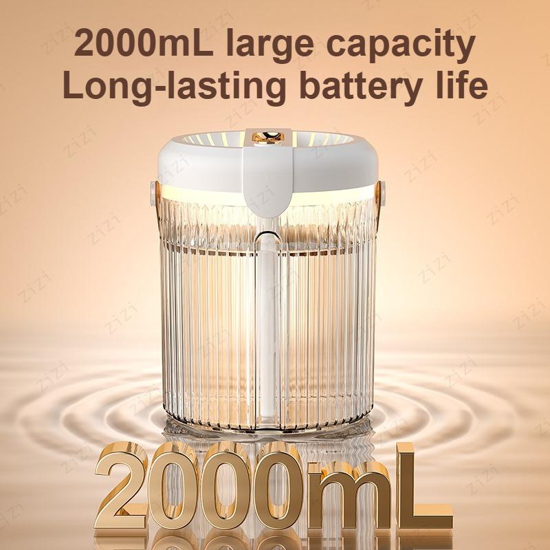 Intelligent Double Spray 2L Large Capacity Night Light Humidifier USB Office Desktop Humidifier Mini Portable Car Humidifier